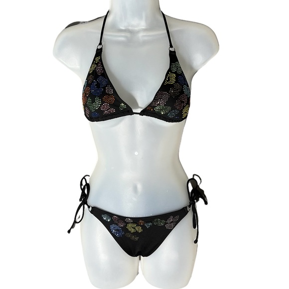 Victoria's Secret Other - Victoria Secret Rhinestone Cheetah Bikini Swimsuit size Small
